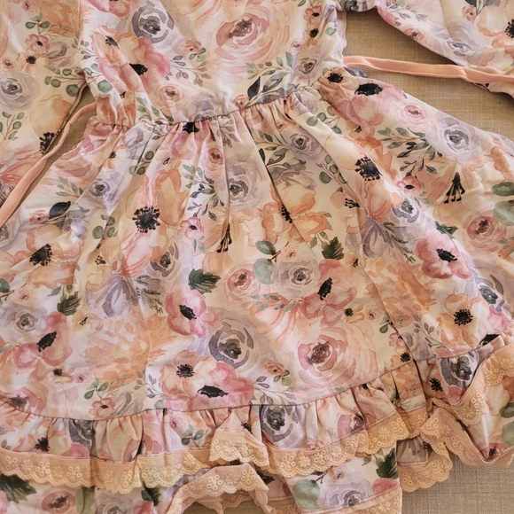 Bella & Omi Pink Floral Long Sleeve Dress - Picture 5 of 7